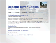 Tablet Screenshot of decaturrivercabins.com